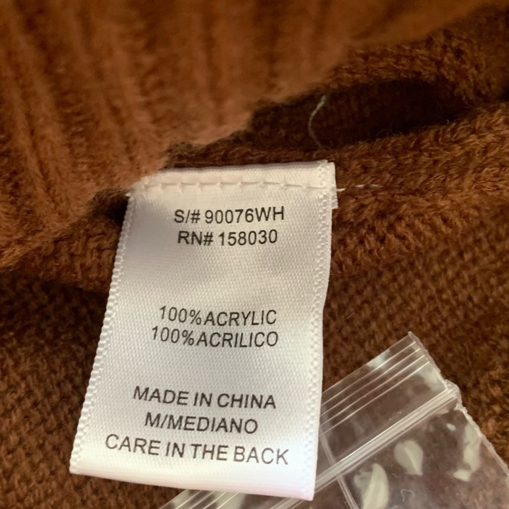 NWOT! Love Tree Chocolate Knit Cardigan Size M - Picture 9 of 11